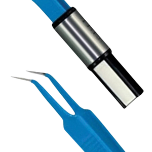 Pinzas Eléctricas Bipolares Europeas Anguladas McPherson de 12 cm con Punta de 0.5 mm, de Acero Inoxidable, Antiadherentes, Juego de Instrumentos Electroquirúrgicos - Product Image 5