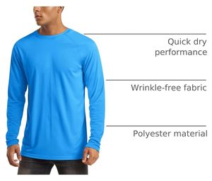 Maillot de bain anti-UV pour homme, manches longues, bleu uni, 100% polyester, séchage rapide, UPF50+ - Product Image 6