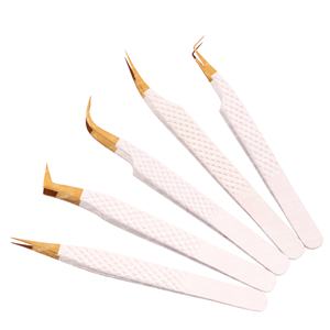 Pince à épiler professionnelle d'extension de cils de haute qualité avec ciseaux à ressort coupe cils équipement de beauté Logo privé - Product Image 5