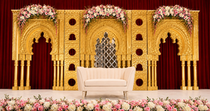 Moroccan Style Elegant 3D <b>Arch</b> Panels Wedding Stage Setup Custom Arabic Fiberglass Lightweight India - Product Image 3