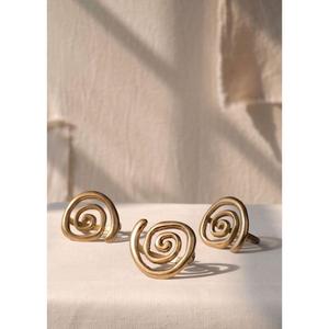 Juego de Anillos para Servilletas de Latón con Diseño de Conchas Marinas, Estrellas de Mar y Cangrejos, Decoración de Mesa Mediterránea, Vajilla para Fiestas, 5 cm, Diseño Duradero, Regalos Ecológicos - Product Image 5
