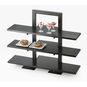 3 Tier Black Color Powder Coated Metal Cake Stand Rectangle Shape <b>Cup</b> Cakes And Dessert Display <b>For</b> Home And Hotel Decor - Product Image 1