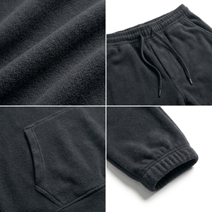 Ensemble de survêtement 2 pièces pour homme : sweat à capuche et pantalon de jogging en polaire – Confortable, décontracté, personnalisable, OEM, vente en gros, fabricant - Product Image 4
