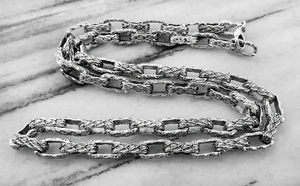 Solid 925 Sterling <b>Silver</b> Plated Figaro Chain Necklace Men's Hip Hop Jewelry Zinc Alloy Chain Daily Wear Style - Product Image 3