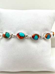Turquoise Spiny Oyster <b>Adjustable</b> <b>Bracelet</b> Handmade Gemstone Jewelry Women Gift Wholesale - Product Image 5