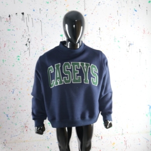 Sudadera CASEYS con cuello simulado, 450 GSM, bordado de aplique con nombre personalizado, corte holgado, 100% algodón, felpa francesa. - Product Image 1
