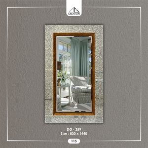 Añade un toque de sofisticación a tu recibidor, dejando este espejo veneciano con diseño de arte decorativo para montar en la pared, ecológico, para tu espacio. - Product Image 1