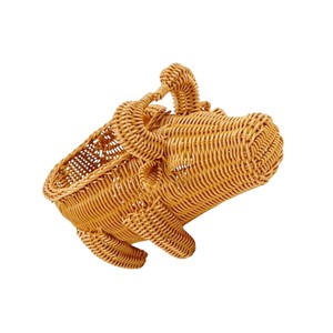 Panier de rangement en rotin de buffle brun tissé à la main, écologique, pour intérieur/extérieur, jardin, pot de fleurs, plante succulente, jouet pour chambre d'enfant - Product Image 5