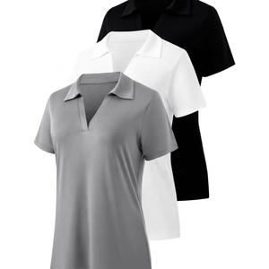 Camisas de Trabajo para Mujer al Por Mayor, Estilo Vintage, Cuello Alto, Corte Ajustado, Algodón Transpirable de Secado Rápido - Product Image 1