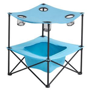 Tavolo da Campeggio e Picnic Pieghevole Portatile, Leggero, in Tessuto Oxford 600D Impermeabile, Tavolo da Viaggio e Spiaggia con Base per le Gambe - Product Image 4