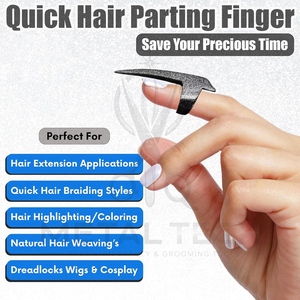Own Logo Quick <b>Braid</b> Aid Finger Parting Tool Stainless Steel Stitch Braiding Tools For Durable Dreadlocks Wig & Installation - Product Image 6