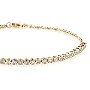 Pulsera de Diamantes Cultivados en Laboratorio, Pulsera de Diamantes Redondos de 0.50 Quilates, Oro de 10K, Joyería Fina con Diamantes VVS para Mujer, Regalo - Product Image 6