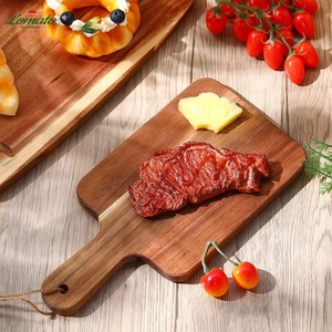 Planche à découper double face en bois d'acacia écologique, antidérapante, pour la cuisine, la préparation des aliments pour bébés, les steaks, le pain, passe au lave-vaisselle - Product Image 5