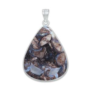 Colgantes Minimalistas de Ágata Turritella, Plateados en Plata, Hechos a Mano, con Piedra Fósil en Espiral, Joyería Artesanal al por Mayor para Mujer - Product Image 5