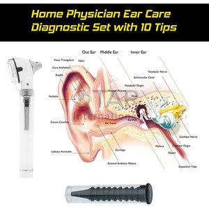 Mini otoscope à fibre optique, appareil d'examen portable, lampe LED de diagnostic pour une inspection visuelle claire du conduit auditif et du tympan - Product Image 4