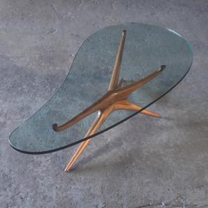 Muebles HEC, mesa de centro esculpida de lujo, mesa de mediados de siglo para muebles de sala de estar y muebles de Club - Product Image 1