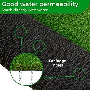 Tapis d'herbe de football de football artificiel de haute qualité de 50mm couleur verte naturelle article chaud modèle HF-5013D1600 - Product Image 4