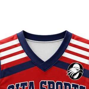 Men Women Basketball Jersey Blue <b>Red</b> Short Sleeve Athletic Sports Shirt Lightweight Comfortable Uniform for Game Practice - Product Image 3