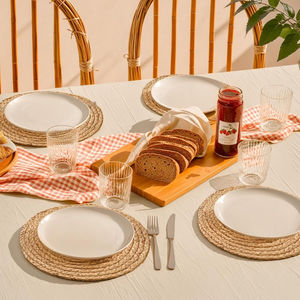 12 Inch Heat Resistant Non-Slip Durable Water Hyacinth Bohemian Style Handmade Eco-Friendly Custom Color Placemats Dining <b>Table</b> - Product Image 2