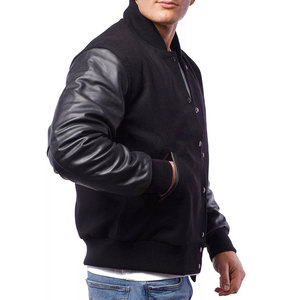 New Arrival Premium Quality <b>Men</b> Varsity <b>Jacket</b> With <b>Leather</b> Sleeves Comfortable Fit Casual Wear For Daily Use - Product Image 4