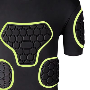 Maillot de football rembourré pour homme, protection des côtes, respirant, vêtements d'entraînement athlétique, maillots de compression - Product Image 5
