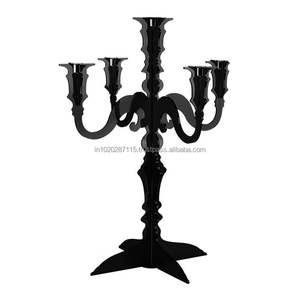 Candélabres en fer de style campagnard français pour tables de cuisine de ferme à manger aux chandelles ou thèmes de décoration intérieure rustique - Product Image 5