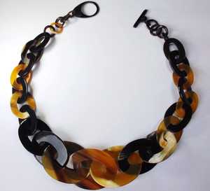 Collar con Colgante de Cuerno de Búfalo, Artesanía Natural, Personalizable, con Cuentas en Forma de Pirámide, para Bodas, Precio Económico, con Oferta de Venta - Product Image 6