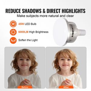 Kit di Illuminazione Professionale con Softbox 16'' X 16'', Lampade LED 45W, Temperatura di Colore Regolabile 3000-6500K, con Treppiede - Product Image 2