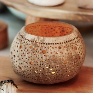Coconut tea light candle <b>holder</b> dining party accessories high quality coco shell <b>tealight</b> <b>holders</b> - Product Image 6