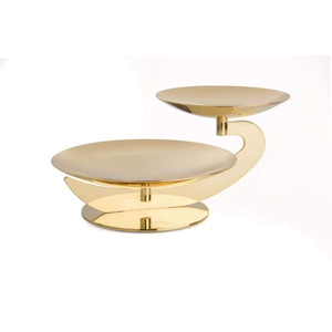 Cuenco para servir comida de metal de alta calidad, de diseño rústico vintage inspirado en el arte, en color plata y dorado, para utensilios de cocina. - Product Image 6