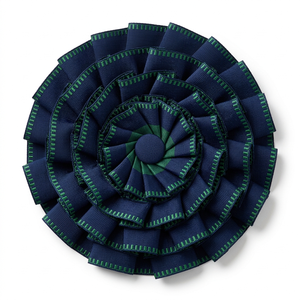 Ruban gros-grain plissé bleu marine et vert de 25 mm pour garniture d'uniforme, emballage cadeau, artisanat, couture et décoration – Fournisseur Fabricant - Product Image 3