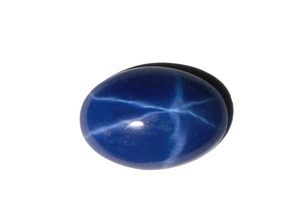 Zafiro Azul Estrella Ovalado de 8x12mm, 4 Quilates, Creado en Laboratorio, Cabujón Pulido con Efecto de Estrella de 6 Puntas para Joyería - Product Image 5