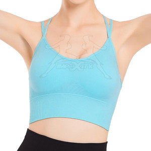Sujetador deportivo atlético con espalda cruzada, diseño transpirable y ajuste cómodo para ejercicio, yoga y práctica deportiva - Product Image 2