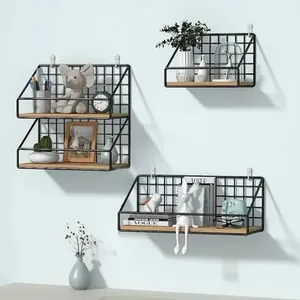 Support de rangement mural double niveau multifonctionnel en fer forgé moderne pour cuisine, organisateur pratique pour la maison et la cuisine (vente en gros) - Product Image 4