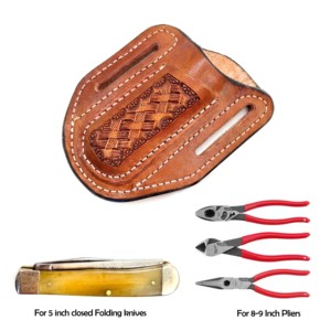 Funda de Cuero Estilo Pancake Hecha a Mano de Primera Calidad para Alicates y Navajas de Bolsillo - Product Image 1