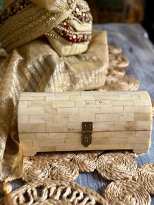 Boîte à bijoux artisanale en os de chameau naturel, incrustation vintage en mosaïque d'os de chameau – Design bombé de style moghol - Product Image 5