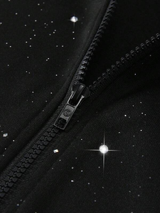 Hot Sale New Arrival <b>Rhinestone</b> <b>Hoodies</b> for Men Unique Style Breathable Cotton Blended Lightweight Men <b>Rhinestone</b> <b>Hoodies</b> - Product Image 4