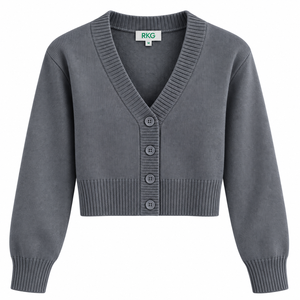 Knitted Wool Cashmere <b>Cropped</b> <b>Women's</b> Sweater - Product Image 1
