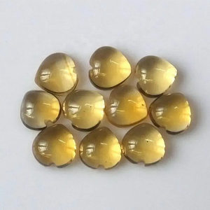 อัญมณีทรงหลวมที่ได้รับการรับรองรูปหัวใจสีเหลืองมะนาวธรรมชาติขนาด7มม. สำหรับการทำเครื่องประดับ - Product Image 2