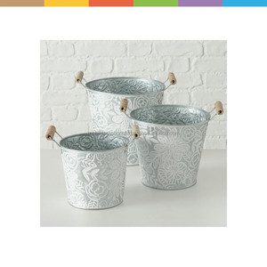 Macetas y jardineras galvanizadas para decoración de jardín Maceta de plantas de metal Macetas y jardineras galvanizadas - Product Image 6
