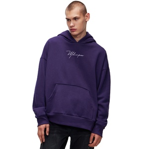 Custom Winter Plain <b>Blank</b> Oversized Men Sweatshirts 500gsm Heavyweight Fleece Foam Printing Unisex Cotton Hoodies For Streetwear - Product Image 4