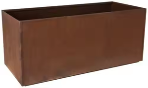 Corten Steel Rectangular Planter <b>Box</b> Large Outdoor Planter <b>Box</b> - Product Image 3