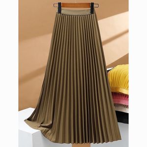 Jupe plissée légère en mousseline de soie à taille haute, style vertical décontracté, broderie personnalisée avec logo OEM, fabriquée en Chine pour femmes, collection été - Product Image 4