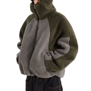 Sweat-shirt à capuche unisexe pour homme, style colorblock, impression numérique, sherpa moelleux, anti-boulochage, 100% coton - Product Image 3