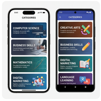 RoyalCraft Unternehmens-Video-Vorlesungs-App Hybrid-Mobil für Online-Kurse Aufgezeichnete Unterrichtsstunden Tutorials Lernvideos