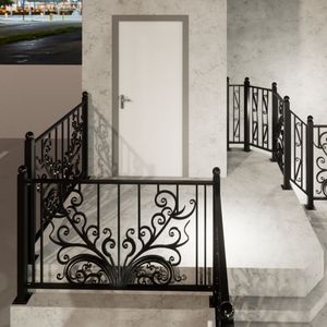 ราวบันไดเหล็กสแตนเลสตกแต่งแบบกำหนดเอง ทนทานต่อการเกิดสนิม สำหรับป้องกันบันไดวิลล่าสมัยใหม่ ตกแต่งภายใน - Product Image 6