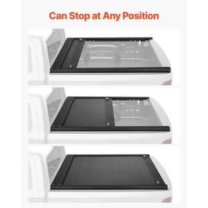 Cover Tonneau retrattile rigida 5.5 ft per accessori per veicolo Custom Fit Ford F150 - Product Image 4