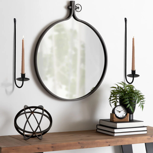 Elegant Iron Candlestick Holder <b>Black</b> Wall Mount <b>Candelabra</b> Home Decoration Durable Metal Candle Stand At Best Price - Product Image 5