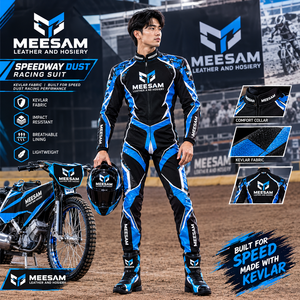 ชุดแข่งรถมอเตอร์ไซค์สีดำเขียวสำหรับผู้ชาย ยี่ห้อ Speedway ผลิตจากวัสดุเคฟลาร์ ระบายอากาศได้ดี ชุดจั๊มสูทสำหรับขี่มอเตอร์ไซค์แบบมีไซด์คาร์ - Product Image 3