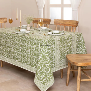 Indian Handmade Premium Quality Eco-friendly Floral Pattern Cotton <b>Table</b> <b>Cover</b> Modern Style for Wedding Use - Product Image 3
